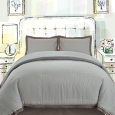 Reversible Green Tea 4 piece cotton jacquard quilt & comforter set